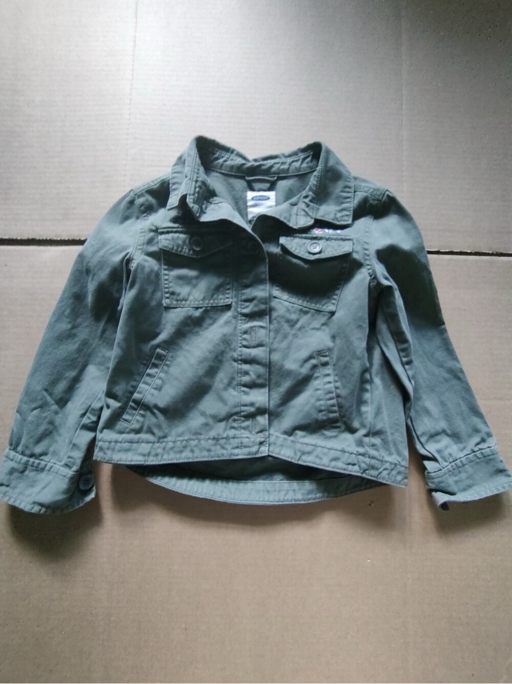 Old Navy Olive Green Kids Jean-Style Jacket